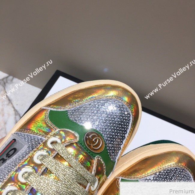 Gucci Screener Metallic Sneaker Gold 2019 (DLY-9040854)