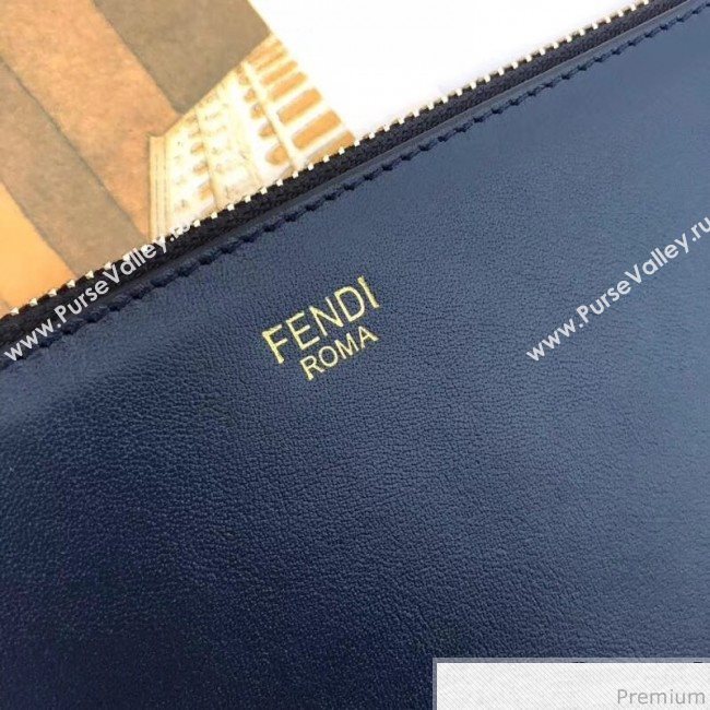 Fendi Mania Medium Slim Triplette Clutch with Zip Multicolor/White 2018 (QLP-9030615)