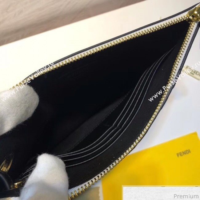 Fendi Mania Medium Slim Triplette Clutch with Zip Multicolor/Black 2018 (QLP-9030616)