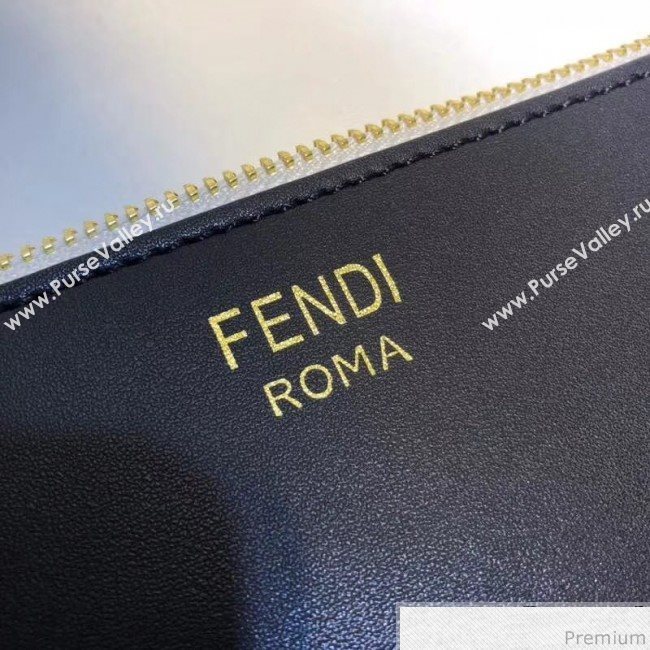 Fendi Mania Medium Slim Triplette Clutch with Zip Multicolor/Black 2018 (QLP-9030616)