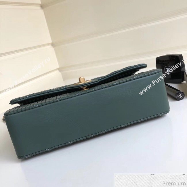 Chanel Soft Leather Chevron Flap Bag Green 2019 (YD-9030535)