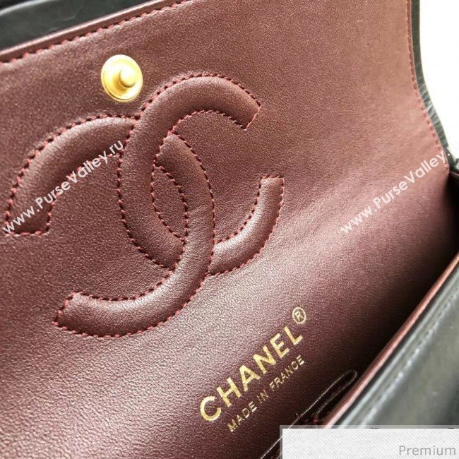 Chanel Soft Leather Chevron Flap Bag Black 2019 (YD-9030536)