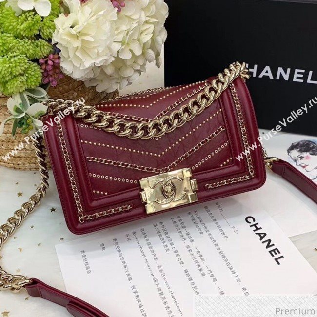 Chanel Boy Chanel Flap Bag A67085 Burgundy 2019 (PPP-9030540)