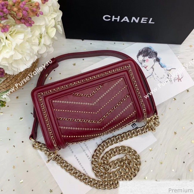Chanel Boy Chanel Flap Bag A67085 Burgundy 2019 (PPP-9030540)
