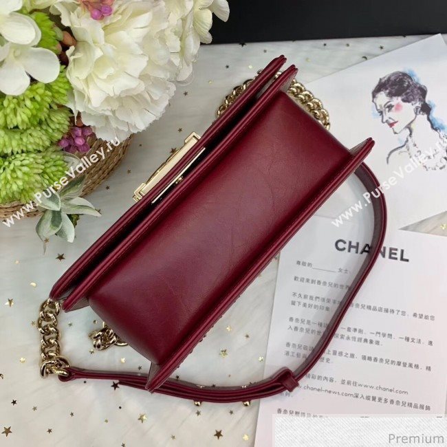 Chanel Boy Chanel Flap Bag A67085 Burgundy 2019 (PPP-9030540)