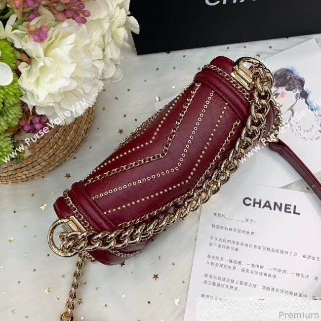 Chanel Boy Chanel Flap Bag A67085 Burgundy 2019 (PPP-9030540)