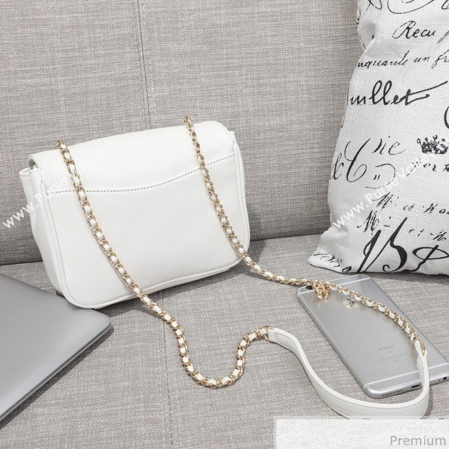 Chanel CC Lambskin Flap Bag AS0321 White 2019 (FM-9030541)