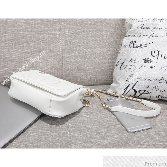 Chanel CC Lambskin Flap Bag AS0321 White 2019 (FM-9030541)