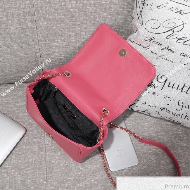 Chanel CC Lambskin Flap Bag AS0321 Pink 2019 (FM-9030542)