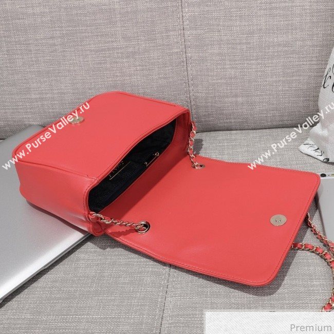 Chanel CC Lambskin Flap Bag AS0321 Red 2019 (FM-9030543)