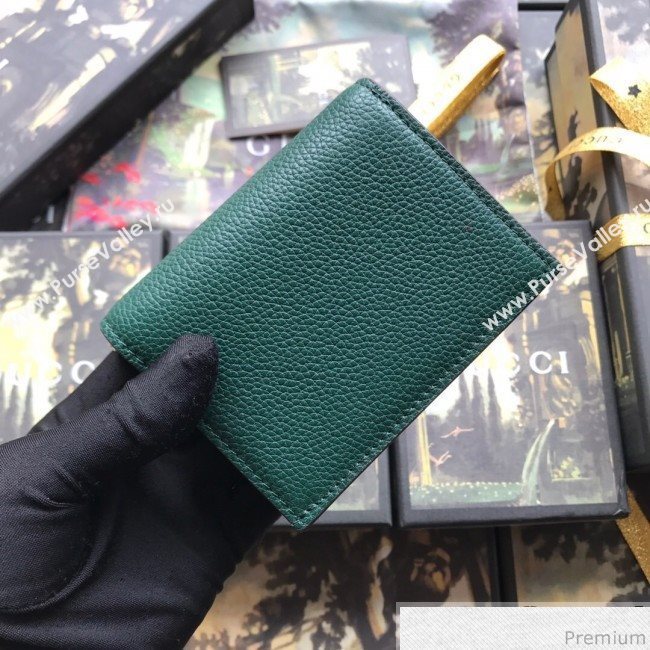 Gucci Zumi Grainy Leather Card Case on Chain 570660 Green (JM-9041227)