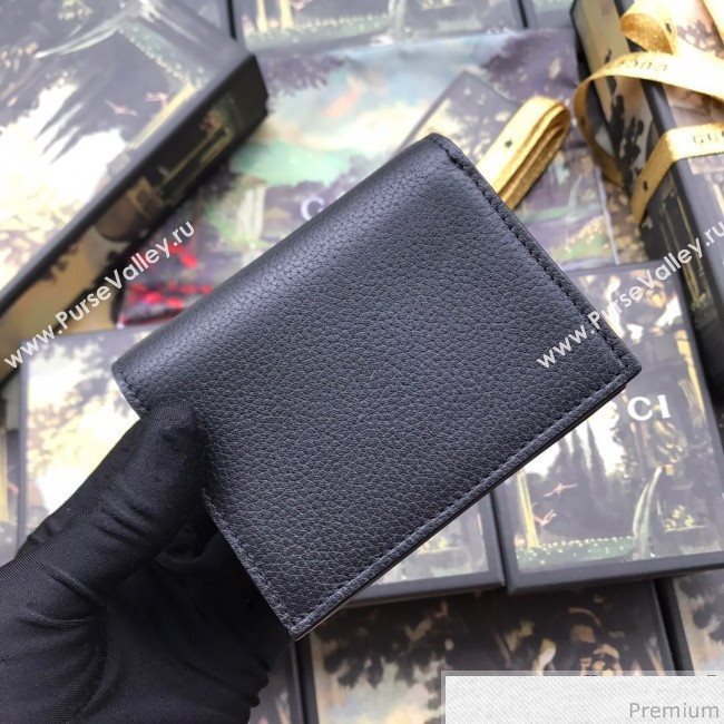 Gucci Zumi Grainy Leather Card Case on Chain 570660 Black (JM-9041226)