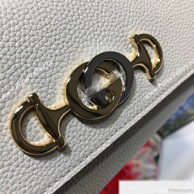 Gucci Zumi Grainy Leather Continental Wallet 573612 White (JM-9041229)