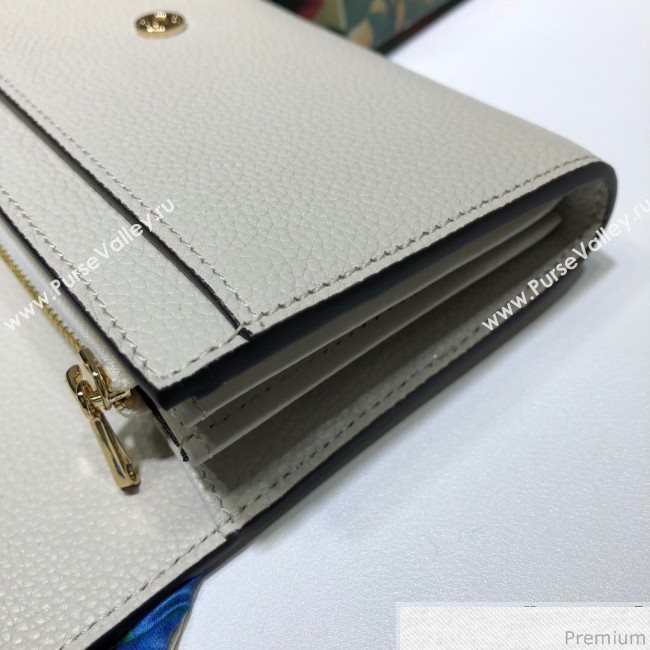 Gucci Zumi Grainy Leather Continental Wallet 573612 White (JM-9041229)