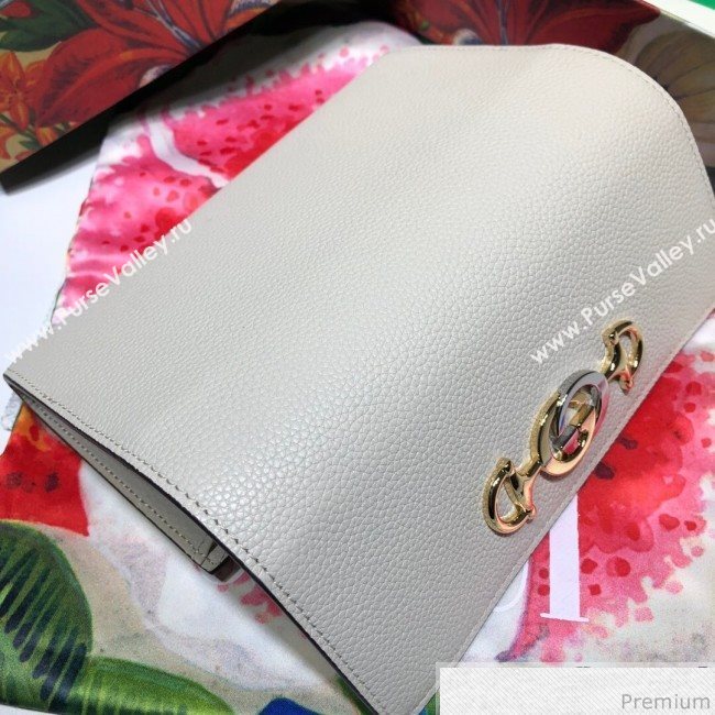 Gucci Zumi Grainy Leather Continental Wallet 573612 White (JM-9041229)