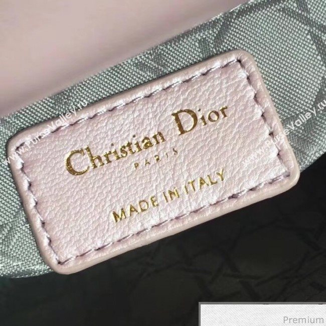 Dior Lady Dior Lambskin Mini 17cm Bag Pink/Gold (TZM-9040860)