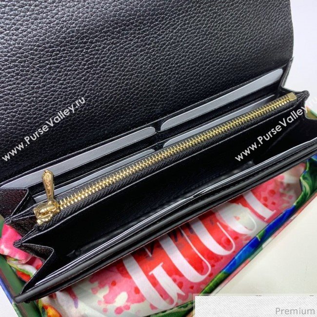 Gucci Zumi Grainy Leather Continental Wallet 573612 Black (JM-9041232)
