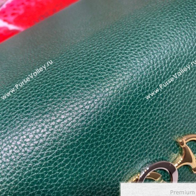 Gucci Zumi Grainy Leather Continental Wallet 573612 Green (JM-9041231)