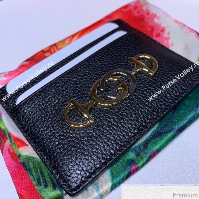 Gucci Zumi Grainy Leather Card Case 570679 Black (JM-9041236)