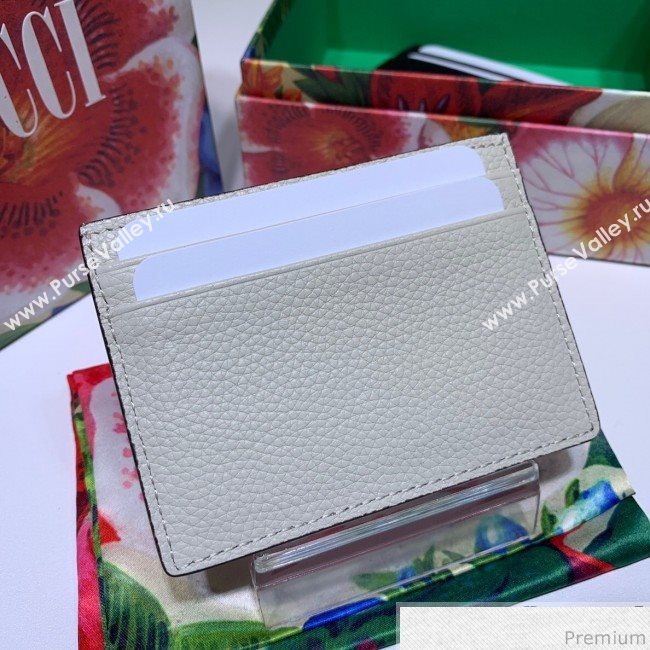 Gucci Zumi Grainy Leather Card Case 570679 White (JM-9041233)