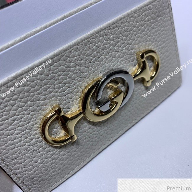 Gucci Zumi Grainy Leather Card Case 570679 White (JM-9041233)