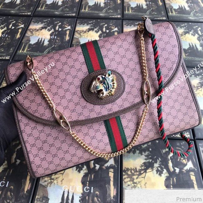 Gucci Rajah GG Medium Shoulder Bag 564697 Pink 2019 (BLWX-9041238)