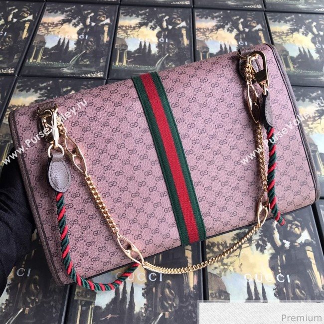 Gucci Rajah GG Medium Shoulder Bag 564697 Pink 2019 (BLWX-9041238)
