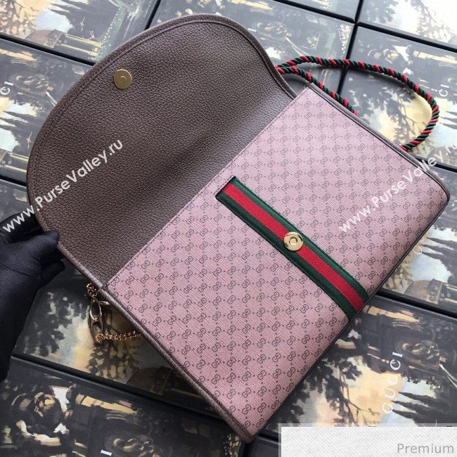 Gucci Rajah GG Medium Shoulder Bag 564697 Pink 2019 (BLWX-9041238)