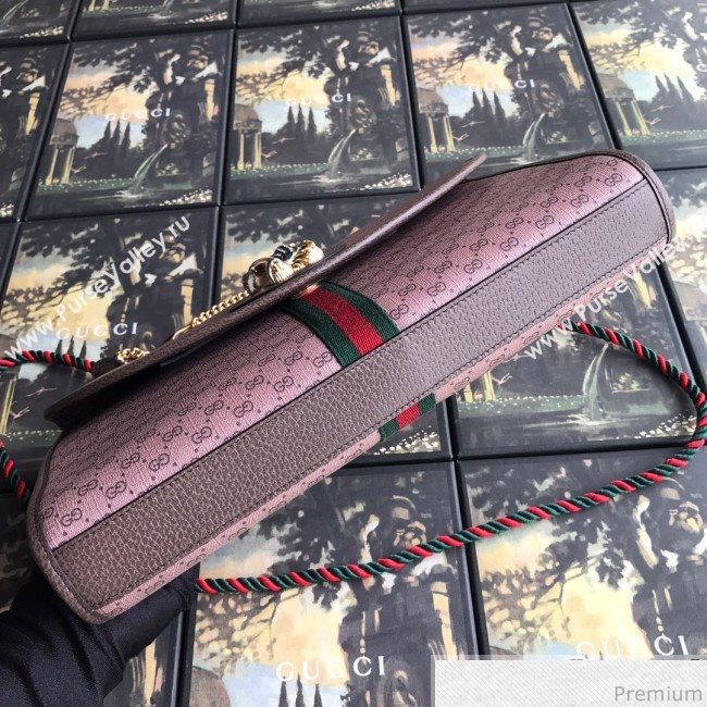 Gucci Rajah GG Medium Shoulder Bag 564697 Pink 2019 (BLWX-9041238)