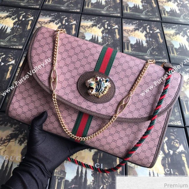 Gucci Rajah GG Medium Shoulder Bag 564697 Pink 2019 (BLWX-9041238)