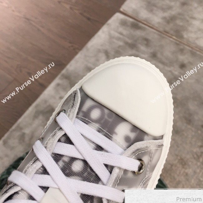 Dior x Kaws Transparent Oblique High-top Sneakers White/Grey 2019 (KL-9031102)