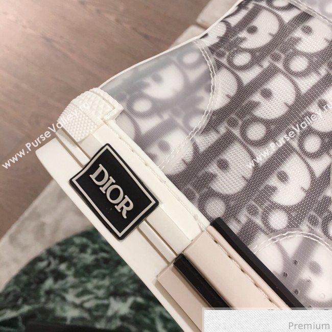 Dior x Kaws Transparent Oblique High-top Sneakers White/Grey 2019 (KL-9031102)