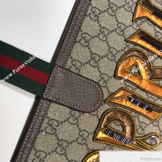 Gucci GG Embroidered Tote 517418 2018 (DLH-9041255)