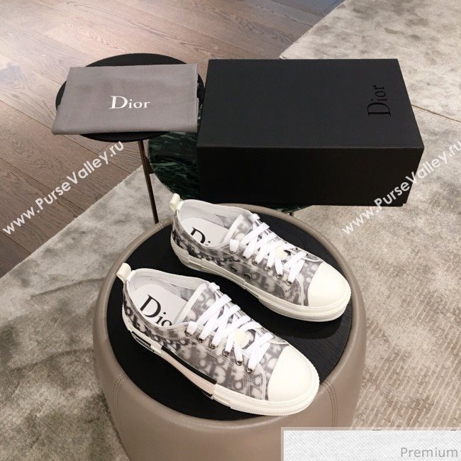 Dior x Kaws Transparent Oblique Low-top Sneakers White/Grey 2019 (KL-9031101)
