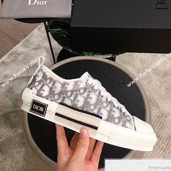 Dior x Kaws Transparent Oblique Low-top Sneakers White/Grey 2019 (KL-9031101)