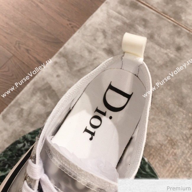 Dior x Kaws Transparent Oblique Low-top Sneakers White/Grey 2019 (KL-9031101)