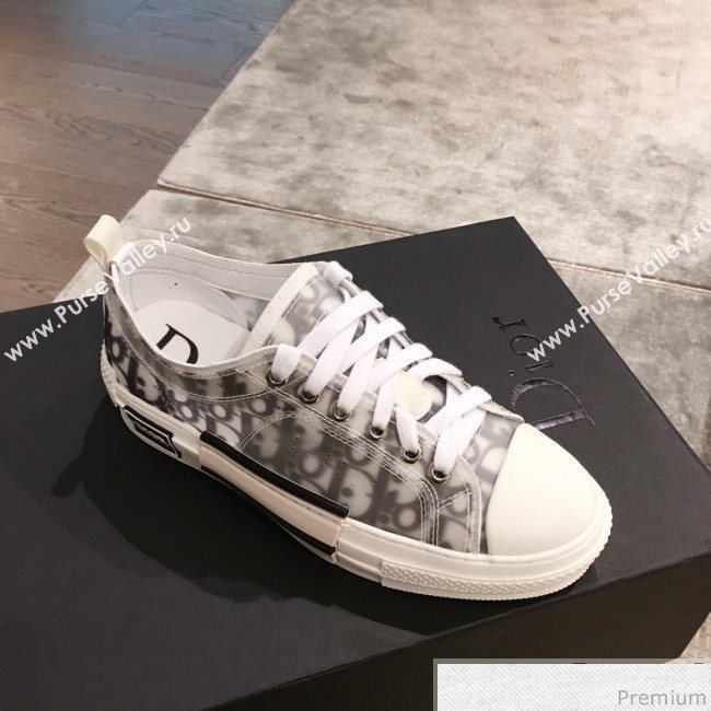 Dior x Kaws Transparent Oblique Low-top Sneakers White/Grey 2019 (KL-9031101)