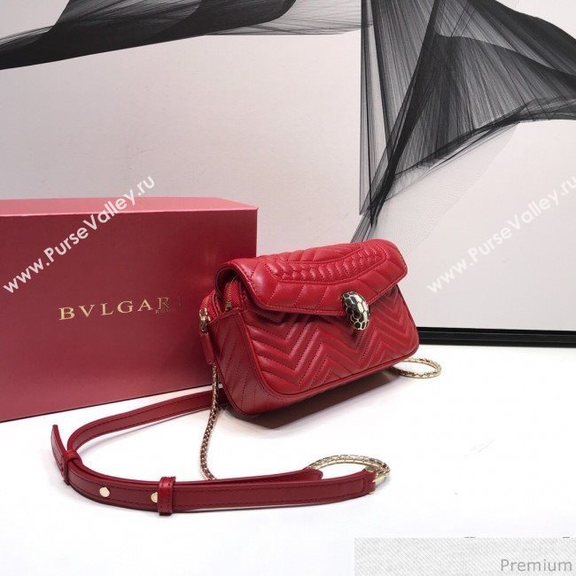 Bvlgari Serpenti Forever Belt Bag 287568 Red 2019 (XYD-9041259)