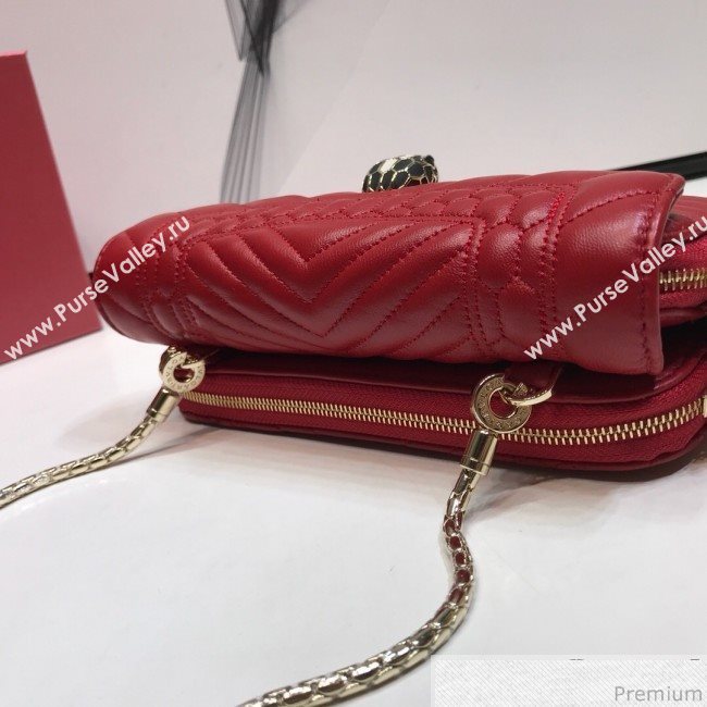 Bvlgari Serpenti Forever Belt Bag 287568 Red 2019 (XYD-9041259)