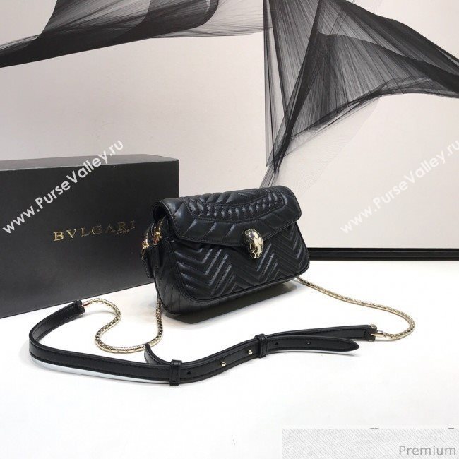 Bvlgari Serpenti Forever Belt Bag 287568 Black 2019 (XYD-9041262)