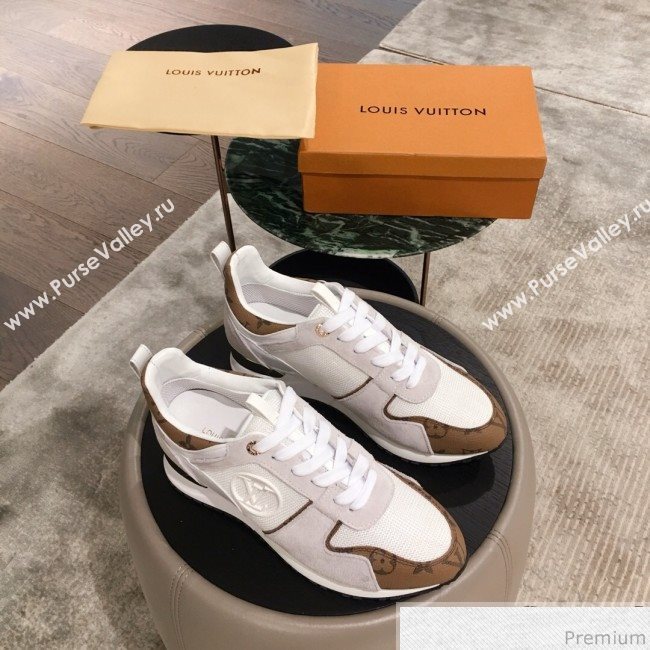 Louis Vuitton Run Away Sneaker 1A4XNL White/Monogram Canvas 2019(For Men and Women) (KL-9031109)