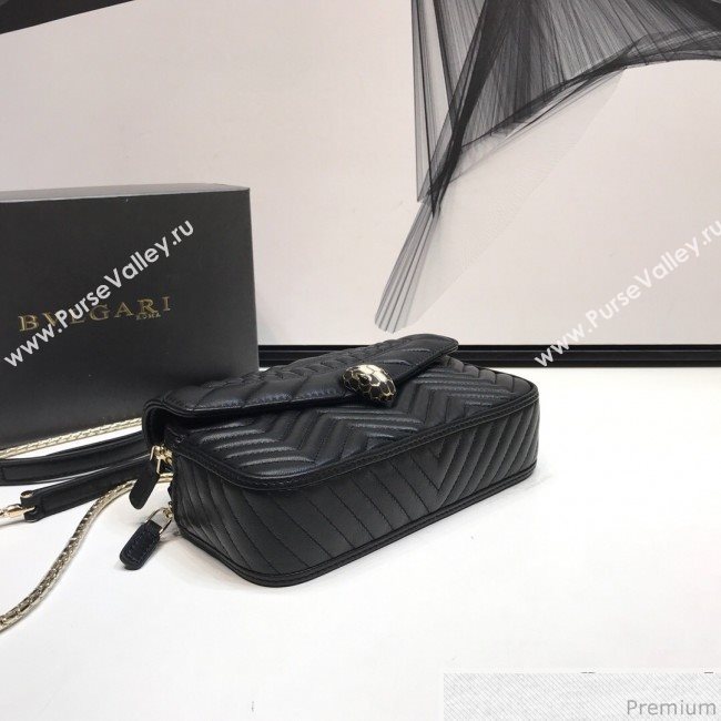 Bvlgari Serpenti Forever Belt Bag 287568 Black 2019 (XYD-9041262)