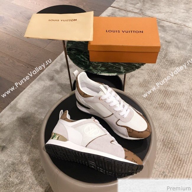 Louis Vuitton Run Away Sneaker 1A4XNL White/Monogram Canvas 2019(For Men and Women) (KL-9031109)