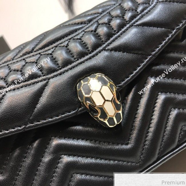 Bvlgari Serpenti Forever Belt Bag 287568 Black 2019 (XYD-9041262)