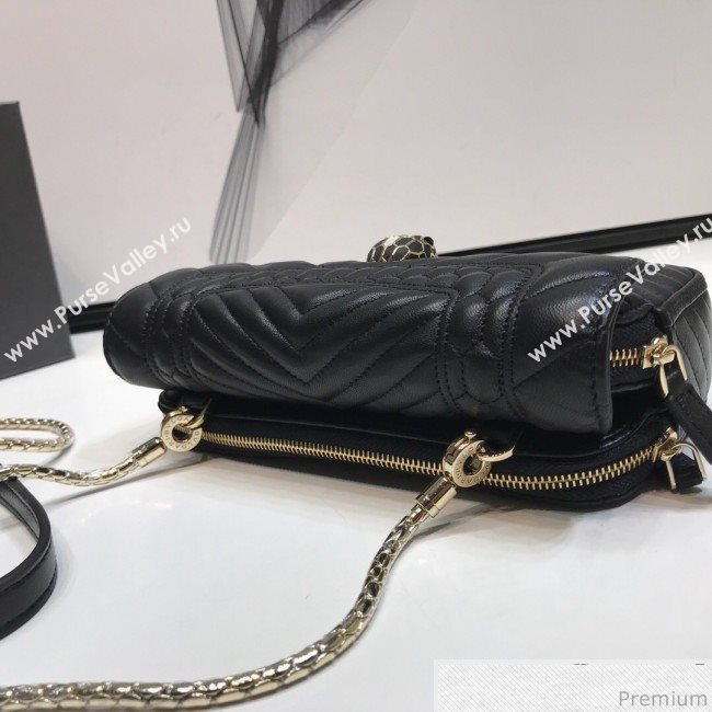 Bvlgari Serpenti Forever Belt Bag 287568 Black 2019 (XYD-9041262)