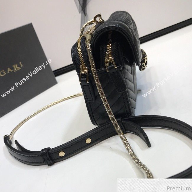 Bvlgari Serpenti Forever Belt Bag 287568 Black 2019 (XYD-9041262)