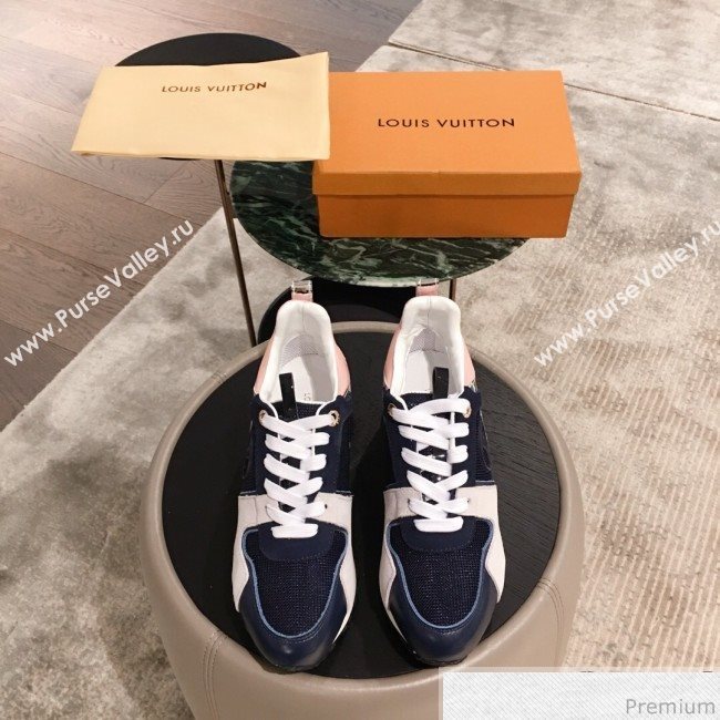 Louis Vuitton Run Away Sneaker 1A4XNL Pink/Navy Blue/Light Grey 2019(For Men and Women) (KL-9031110)