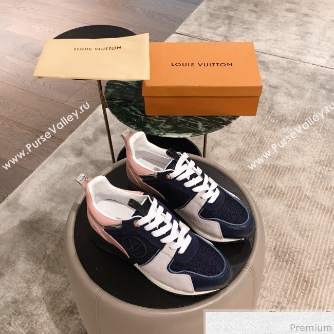 Louis Vuitton Run Away Sneaker 1A4XNL Pink/Navy Blue/Light Grey 2019(For Men and Women) (KL-9031110)