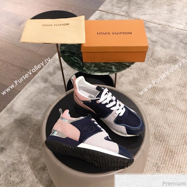 Louis Vuitton Run Away Sneaker 1A4XNL Pink/Navy Blue/Light Grey 2019(For Men and Women) (KL-9031110)