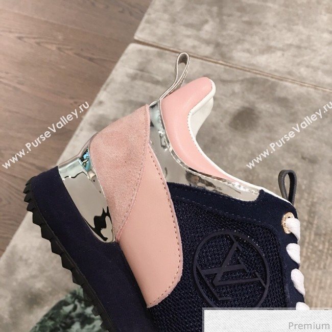 Louis Vuitton Run Away Sneaker 1A4XNL Pink/Navy Blue/Light Grey 2019(For Men and Women) (KL-9031110)